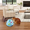 Miniatyrbild 3 av 5: Cat Toys Interactive 3 Level Track Ball Kitty Toy Blue