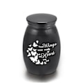 Miniatyrbillede 1 af 5: Mindesmærke af aluminiumslegering til kæledyrskisteurne - lille souvenirurne S Sort urne D S Black Urn D