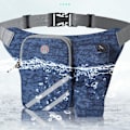 Miniatyrbild 2 av 2: Utomhussport Jogging Cykling Vattenflaska Bältesväska Unisex vattentät midjeväska Blue