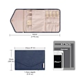 Miniatyrbild 5 av 5: Resesmycken Organizer Roll Vikbart smyckefodral-marinblå
