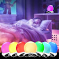 Miniatyrbild 3 av 4: Wake Up Light Sunrise Alarm Clock for Heavy Sleeper, 7 färg sömnhjälp ljudmaskin för barn och vuxna, dubbla larm, snooze, FM-radio, nattljus, säng