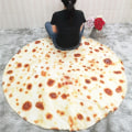 Pikkukuva 1 / 5: Maissi Tortilla Filt Pita Lavash Soft Throw Filt Till Säng Fleece Soffa Pläd Plysch Överkast Manta Burrito Koce Burritos-2-2 diameter-120CM