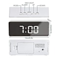 Miniatyrbild 4 av 4: Led Mirror Digital Bordsklocka Display Datum Temperatur Kompatibel med Hem Sovrum Desktop Electro