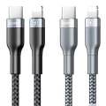 Pikkukuva 3 / 4: IPhone-kaapeli Pd-pikalatauskaapeli Type-c-kaapeli Silver