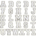 Miniatyrbild 1 av 5: 26 Pieces A-z Glitters Patch Iron On Letters Sew On Embroidered Patches Varsity Chenille English Alphabet Patches Applique Adhesive Repair Patches
