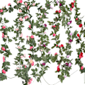 Miniatyrbillede 1 af 3: 10 stk 99" blomsterkrans Falske rosenvine kunstig blomst hængende rose vedbend kunstdekoration