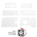 Akryl Etui til Raspberry Pi 4B med Køleventilator Transparent Skal Tilbehørssæt