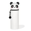 2-i-1 Blød Silikoneetui, Kawaii Penalhus, Søde Dyr Panda, Hvid