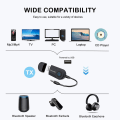Pikkukuva 2 / 5: Langaton Bluetooth -lähetin, 3,5 mm kannettava stereoäänisovitin High-Fidelity USB lähetin, Plug and Play
