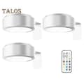 Picture Light with Remote Control 100 Lumen High Brightness Stepless Dimming 3 Light Modes Battery Operated No Drilling Wall Art Lamp white white 3pcs