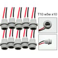 T10 w5w led / halogen kontakter / sockel 10-pack mjuk