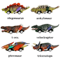 Miniatyrbild 3 av 5: Dinosauriebilar med Dragfunktion (3 st) - Paket B -