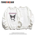 Miniatyrbilde 1 av 4: Kawaii Sanrio Kuromi Genser for Gutter og Jenter Langermet Vår Høst Rundhalset Topper Klær Barn Pullover Barneklær svart plysj 150(36-43k...