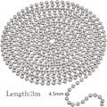 Miniatyrbilde 2 av 5: Kulekjede 3 meter lang med 4,5 mm diameter med 10 typer c Svart
