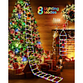 Miniatyrbilde 3 av 5: 3,2M Juletrestige Lys med Nisse - 288 LED Julebelysning, 8 Lysmoduser, Nettstrøm, Juledekorasjoner