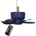 Miniatyrbild 1 av 5: DC5V Fjärrkontroll Timer Campingfläkt 4 Lägen Tält Takfläkt Blue
