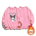 Miniatyrbilde 4 av 4: Kawaii Sanrio Kuromi Genser for Gutter og Jenter Langermet Vår Høst Rundhalset Topper Klær Barn Pullover Barneklær svart plysj 150(36-43k...