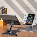 Miniatyrbillede 4 af 4: Tablet PC-stativ Mobiltelefonstativ Foldbart iPad-stativ Mobiltelefonstativ Sort