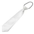 Færdigbundet børneslips (28 cm) - Flere farver Vit white
