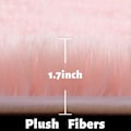 Miniatyrbilde 3 av 5: Rosa Rundt Teppe for Jenterom, Fluffy Teppe 120x120 cm for Barn