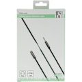 Miniatyrbillede 2 af 3: Audiokabel, 3,5 mm lige han>3,5 mm hun, 4-polet, 0,5 m