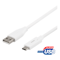 Pikkukuva 3 / 3: USB-C - USB-A -kaapeli, 1,5 m, 3 A, USB 2.0, valkoinen