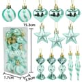 Hett erbjudande till lågt pris! 13-delars presentförpackning med julgransprydnader - Glad Emerald green