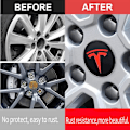Pikkukuva 5 / 5: Aero-pyöränmutterisuojukset ja mutterinsuojussarja Tesla Model 3:lle logolla