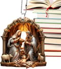 Julekrybbeanheng, juletrepynt | Julekrybbe Julekrybbe Ornament, 3D Akryl Julekrybbe Julekrybbe Ornament C