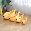 Miniatyrbilde 1 av 5: Bananformet Katteseng Hus Morsom Søt Koselig Kjæledyr Katteseng Varm Komfortabel Myk Vasket Gul Yellow XL