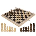 Träschack / Schack - Brädspel / Sällskapsspel - 34 cm Träd beige