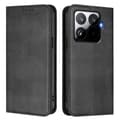 Wallet Case til Xiaomi 15T Pro Retro Tekstur Læder Telefon Cover Black