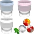 Ishockeyformar, 3-delad stor isbricka, runda silikonisformar, whiskyisformar, 6 cm diameter isbollar, kompatibel.