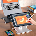 Miniatyrbillede 3 af 4: Tablet PC-stativ Mobiltelefonstativ Foldbart iPad-stativ Mobiltelefonstativ Sort
