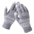 2 st Vinter Pekskärmshandskar Dam Herr Varma Stretch Stickade Vantar Imitation Ull Tjocka Hel Fingerhandskar