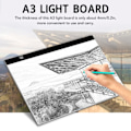 Miniatyrbilde 5 av 5: LED tegnebrett A3 lysbord