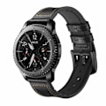 Miniatyrbillede 1 af 5: Armbånd Samsung Gear S3 Classic, Frontier, Galaxy Watch 22 mm Læder Sort