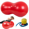 Miniatyrbillede 1 af 3: Gymnastikbold / Pilatesbold med Pumpe - Jordnød Red Röd