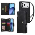 Yhteensopiva iPhone 17 Pro Max Magneettinen Nahkalompakko Korttipidike Black