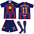 Miniatyrbillede 1 af 2: 2025-2026 Barcelona Hjemme Børnefodboldtrøje Nr. 11 Raphinha【HY】 NO.11 Adult XS NO.11