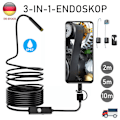 Miniatyrbild 1 av 5: USB LED-endoskop 2-10M Vattentät endoskopisk inspektionskamera för Android PC