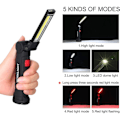 Miniatyrbillede 2 af 5: LED USB Genopladelig Lommelygte, 2 stk. Stærke Lommelygter Arbejdslampe