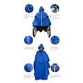 Miniatyrbillede 3 af 5: #Kørestolsregnslag (Termisk inderforing) Kørestolstaske Vandtæt Poncho til Kørestol Regnfrakke til Kørestol Marineblå#