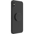 Miniatyrbild 5 av 5: POPSOCKETS Pebbled Vegan Läder Svart Avtagbart Grepp med Ställfunktion Premium