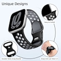 Pikkukuva 3 / 4: 5 kpl hengittäviä urheilurannekkeita, jotka ovat yhteensopivia Apple Watch 49mm 45mm 44mm 42mm kanssa, Apple Watch 8 / iWatch Series 9/8/7/SE/6/5/4/3/2/1 -kelloille