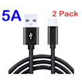 Miniatyrbilde 3 av 3: 2 stk 3m Høykvalitets USB-C Hurtigladekabel lader Type-C