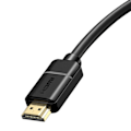 Miniatyrbillede 4 af 5: Baseus 2x HDMI 2.0 4K 30Hz-kabel, 3D, HDR, 18Gbps, 8m (sort)