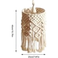Miniatyrbillede 4 af 5: Håndlavet lampeskærm, hvid hængende lampeskærm, boho macrame lampeskærm stue børneværelse kollegieværelse bhmish indretning