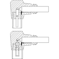Miniatyrbilde 3 av 3: Vinklet antennekabel (<70 dB), dobbelt skjermet