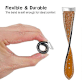 Miniatyrbillede 2 af 5: Premium Ægte Læder Justerbart Armbånd til Fitbit Charge 6/5 - Perfekt Espresso Espresso Fitbit Charge 6